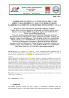 Pathological inertia : Institutional decay or structural rigidity? evaluating bureaucratic barriers to achieving sustainable development goals