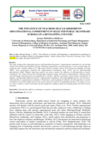 The influence of teachers self-leadership on ornanisational commitment in selected public secondary schools in a developing 