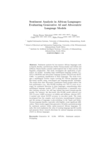 Sentiment analysis in African languages : Evaluating generative AI and Afrocentric language models