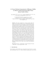 A cross-cultural assessment of human ability to detect LLM-generated fake news about South Africa