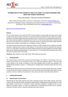 Optimization of high strength low alloy steel to achieve required OEM wear and tensile properties