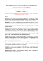 Enhancing strategic intelligence processes through emerging automation technologies