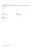 A systematic scoping review of female teachers working in risky areas in South Africa