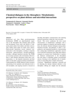 Chemical dialogues in the rhizosphere : Metabolomics perspectives on plant defence and microbial interactions