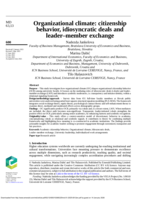 Organizational climate: citizenship behavior, idiosyncratic deals and leader–member exchange