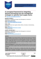 A conceptual framework for integrating demand forecasting and risk management strategies to optimise food supply chains
