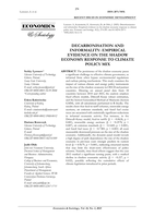 Decarbonisation and informality : emperical evidence on the shadow economy response to climate policy mix