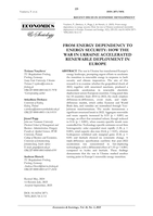 From energy dependency to energy security : how the war in Ukraine accelerated renewable deployment in Europe