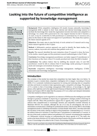 Looking into the future of competitive intelligence as supported by knowledge management