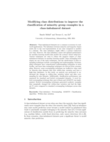 Modifying class distributions to improve the classification of minority group examples in a class-imbalanced dataset