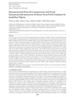 Entrepreneurial network competencies and social entrepreneurial intentions : Evidence from fresh graduates In south-east Nigeria