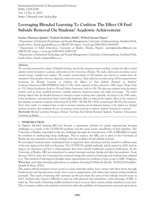 Leveraging blended learning to cushion the effect of fuel subsidy removal on students' academic achievement