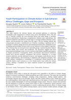 Youth participation in climate action in sub-Saharan Africa : Challenges, gaps and prospects