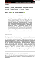 Political economy of renewables capitalism : Moving beyond 'climate change' vs 'system change'