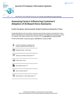 Assessing factors influencing customers' adoption of AI-based voice assistants