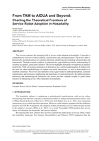 From TAM to AIDUA and beyond : Charting the theoretical frontiers of service robot adoption in hospitality