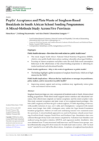 Pupils' acceptance and plate waste of sorghum-based breakfasts in South African school feeding programmes : a mixed-methods study across five provinces
