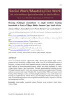 Housing challenges encountered by single mothers heading households in Tyutyu Village, Bhisho Eastern Cape, South Africa