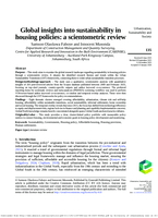 Global insights into sustainability in housing policies : a scientometric review