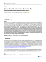 Climate vulnerability and economic performance in Africa under the moderating influence of monetary policy