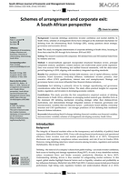 Schemes of arrangement and corporate exit : a South African perspective