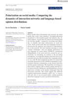 Polarization on social media : comparing the dynamics of interaction networks and language-based opinion distributions