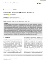 Considering discursive absence as resonance