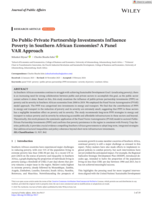 Do public-private partnership investments influence poverty in Southern African economies? A panel VAR approach