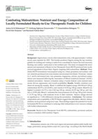 Combating malnutrition : nutrient and energy composition of locally formulated ready-to-use therapeutic foods for children