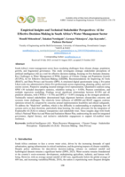 Empirical insights and technical stakeholder perspectives : AI for effective decision-making in South Africa’s water management sector