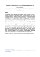 An analysis of the impact of Zimbabwe's trade promotion agencies on bilateral trade flow