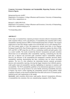 Corporate governance mechanisms and sustainability reporting practices of listed firms in Nigeria