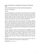 Cybersecurity education for accounting students : perspectives from professional bodies