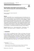 Reproducibility, questionable research practices and ethico-epistemic trade-offs in animal-based biomedicine