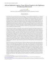 African diplomatic agency : From African empires to the diplomacy of liberation movements