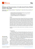 Analysis and characterization of axially joined friction-welded Ti6Al4V alloy rods