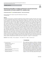 Rotational speed effects on fatigue performance and microstructural characteristics of friction-welded 316 L stainless steel