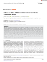 Influence of the addition of strontium on eutectic aluminium alloys
