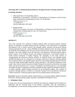 Advancing SDG 4 : Enhancing financial literacy through interactive learning methods in accounting education