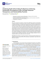 Analysing South Africa’s King IV report on achieving sustainable development goals through enhanced transparency and sustainability practices