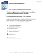 'Weathering the storm'. Resilience and small and medium-sized enterprises in Uganda