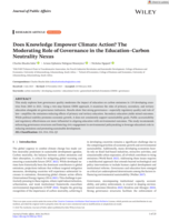 Does knowledge empower climate action? The moderating role of governance in the education-carbon neutrality nexus
