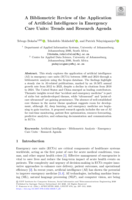 A bibliometric review of&nbsp;the&nbsp;application of&nbsp;artificial intelligence in&nbsp;emergency care units : Trends and&nbsp;research agenda