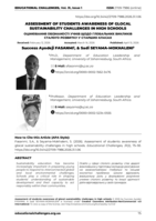Assessment of students awareness of global sustainability challenges in high schools