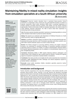 Maintaining fidelity in mixed reality simulation: Insights from simulation specialists at a South African university