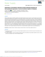 Optimisation of groundwater exploration through integrated geospatial and hydro-geophysical approaches in semi-arid basement aquifers of Zimbabwe