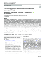 Language comprehension challenges arithmetic word problem solving - an fNIRS study
