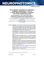 Neurocognitive mechanisms of mathematics vocabulary processing in L1 and L2 in South African first graders : a functional near-infrared spectroscopy study