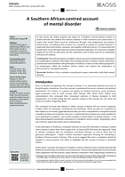 A Southern African-centred account of mental disorder