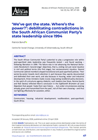 ‘We’ve got the state. Where’s the power?’: debilitating contradictions in the South African Communist Party’s state leadership since 1994